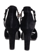 Hermes Nina D'orsay Black Suede Pumps 37