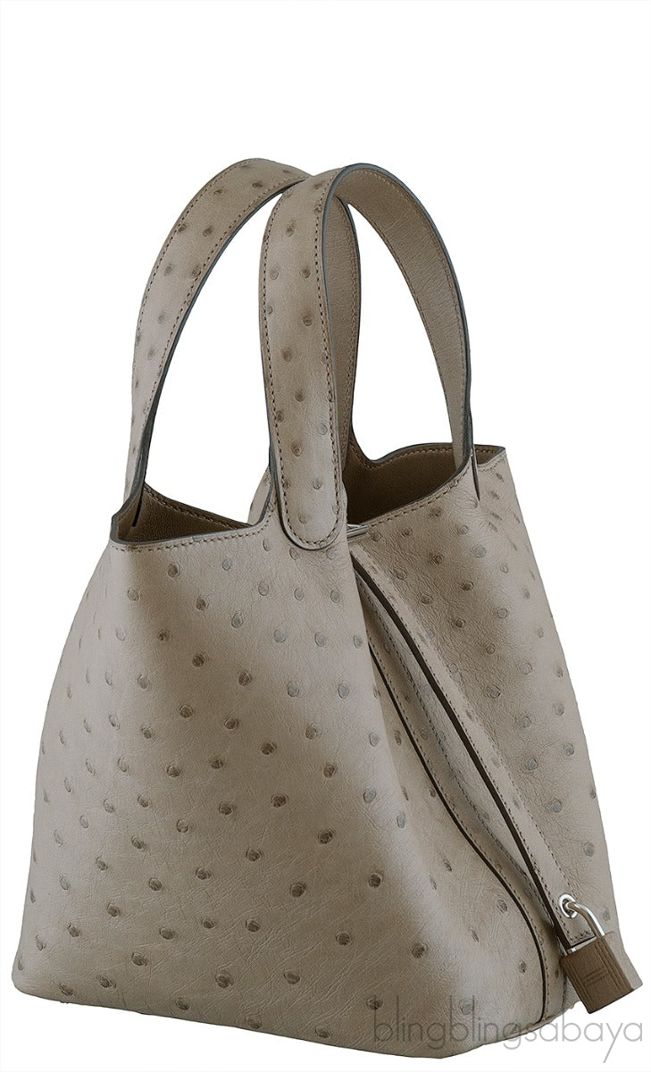 Picotin Lock 18 Grey Ostrich