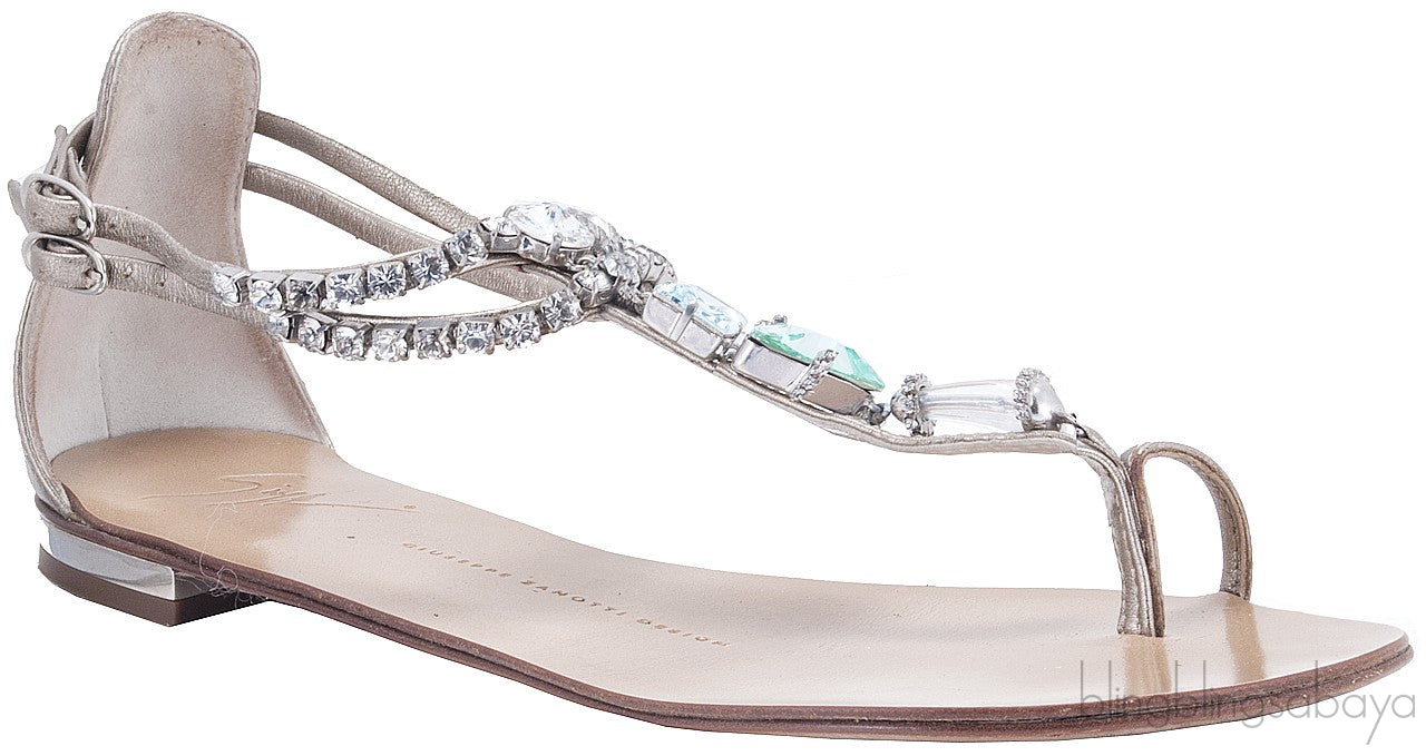 Crystal Flat Sandals