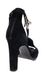 Hermes Nina D'orsay Black Suede Pumps 37