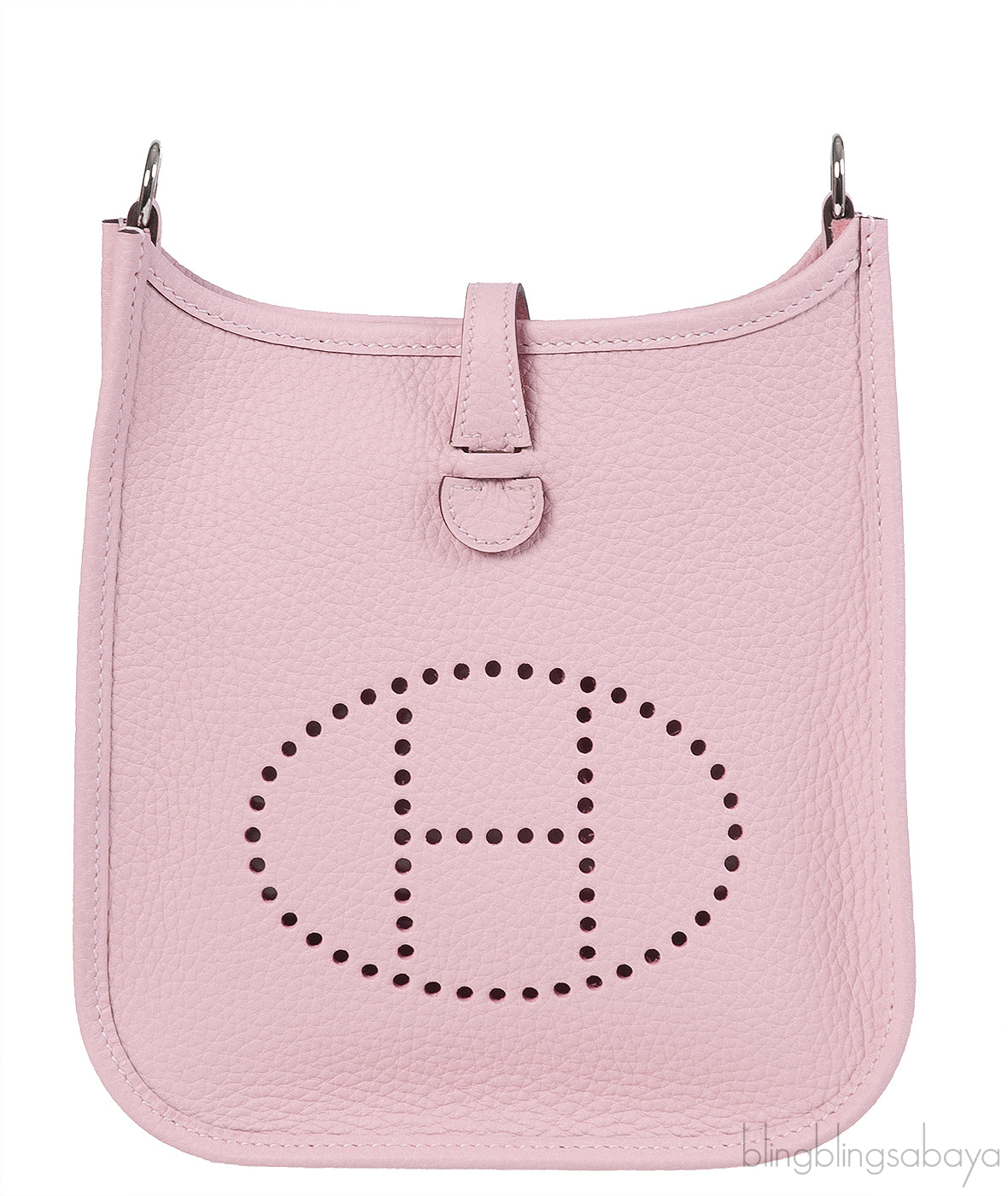 Hermès Mini Evelyne TPM 16 Rose Sakura Amazone Taurillon Clemence PHW