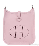 Hermès Mini Evelyne TPM 16 Rose Sakura Amazone Taurillon Clemence PHW