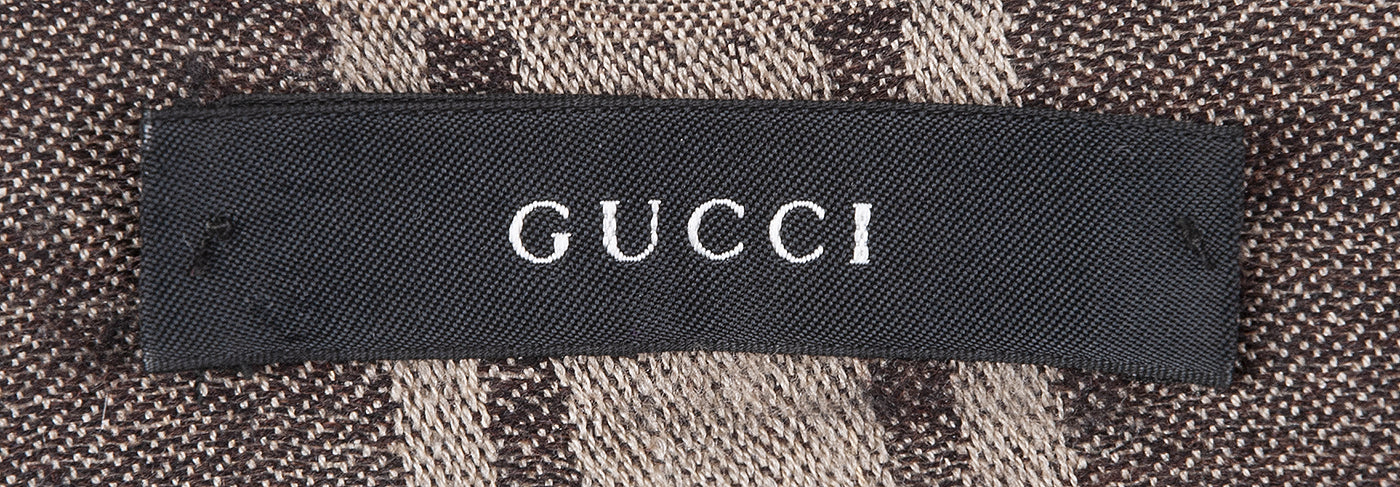 Gucci Fox Trimmed GG Patterned Stole