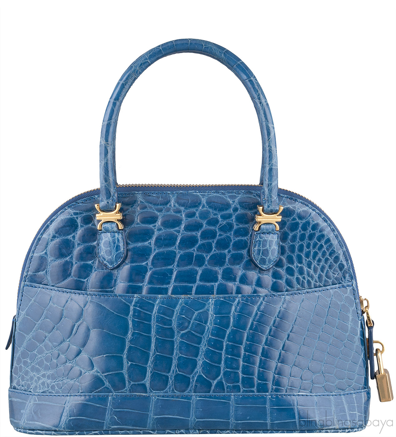 Treasure Chest Blue Crocodile Bag