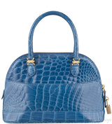 Treasure Chest Blue Crocodile Bag