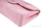 Classic Jumbo Pink Python Flap Bag