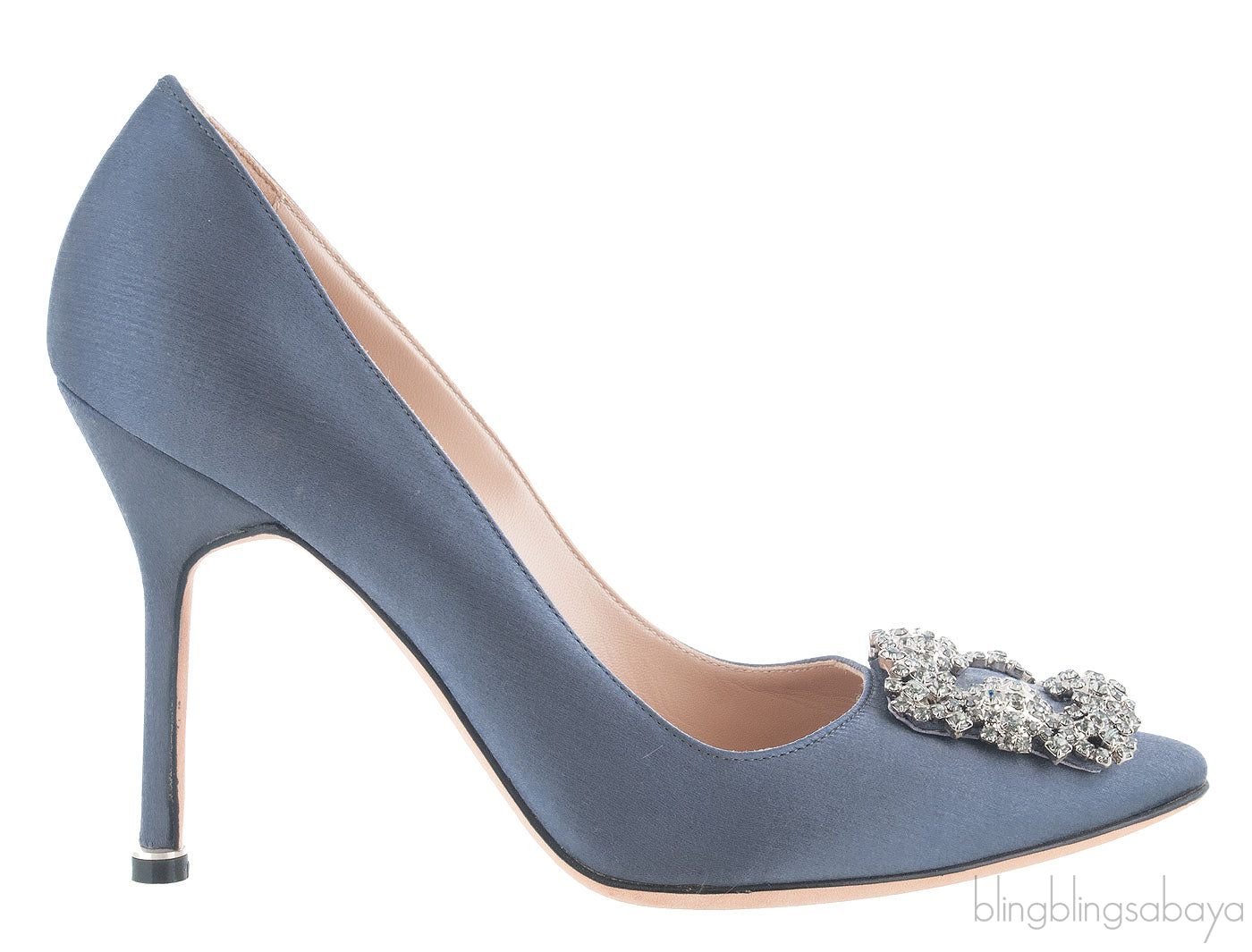 Dark Grey Hangisi Satin Heels
