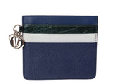 Dior Charm Blue Leather Card Holder