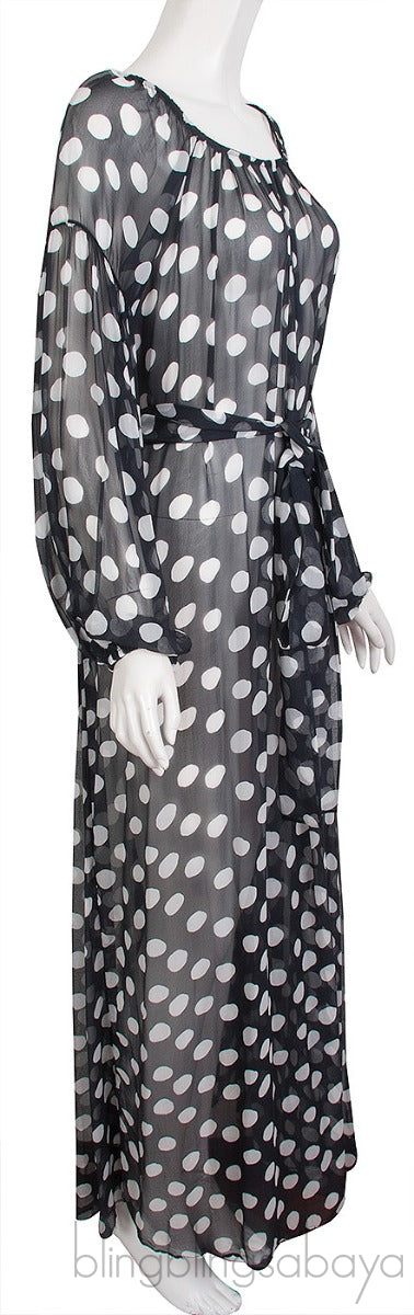 Polka-dot Chiffon Nightdress