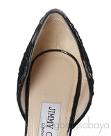 Jimmy Choo Black Flair Peep Sandals