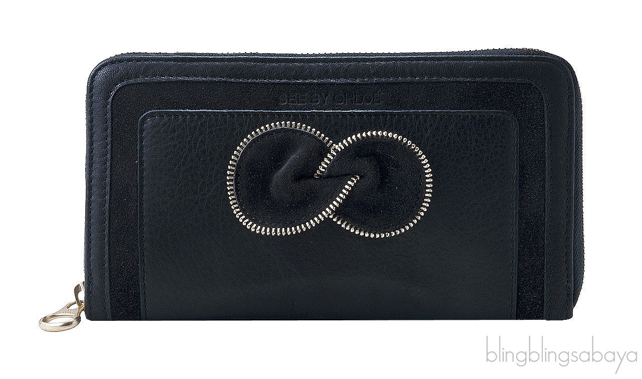 Black Bow Zip Claras Wallet