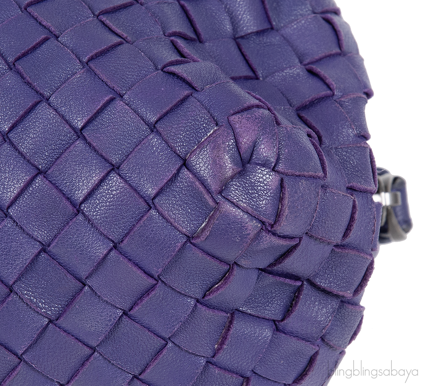 Purple Intrecciato Small Pouch