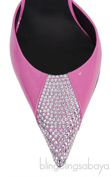 Pink Henriette Strass 85mm Pumps