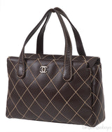 Chanel Wild Stitch CC Coffee Brown Handbag