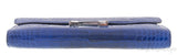 Constance Bleu Electrique Croc Wallet