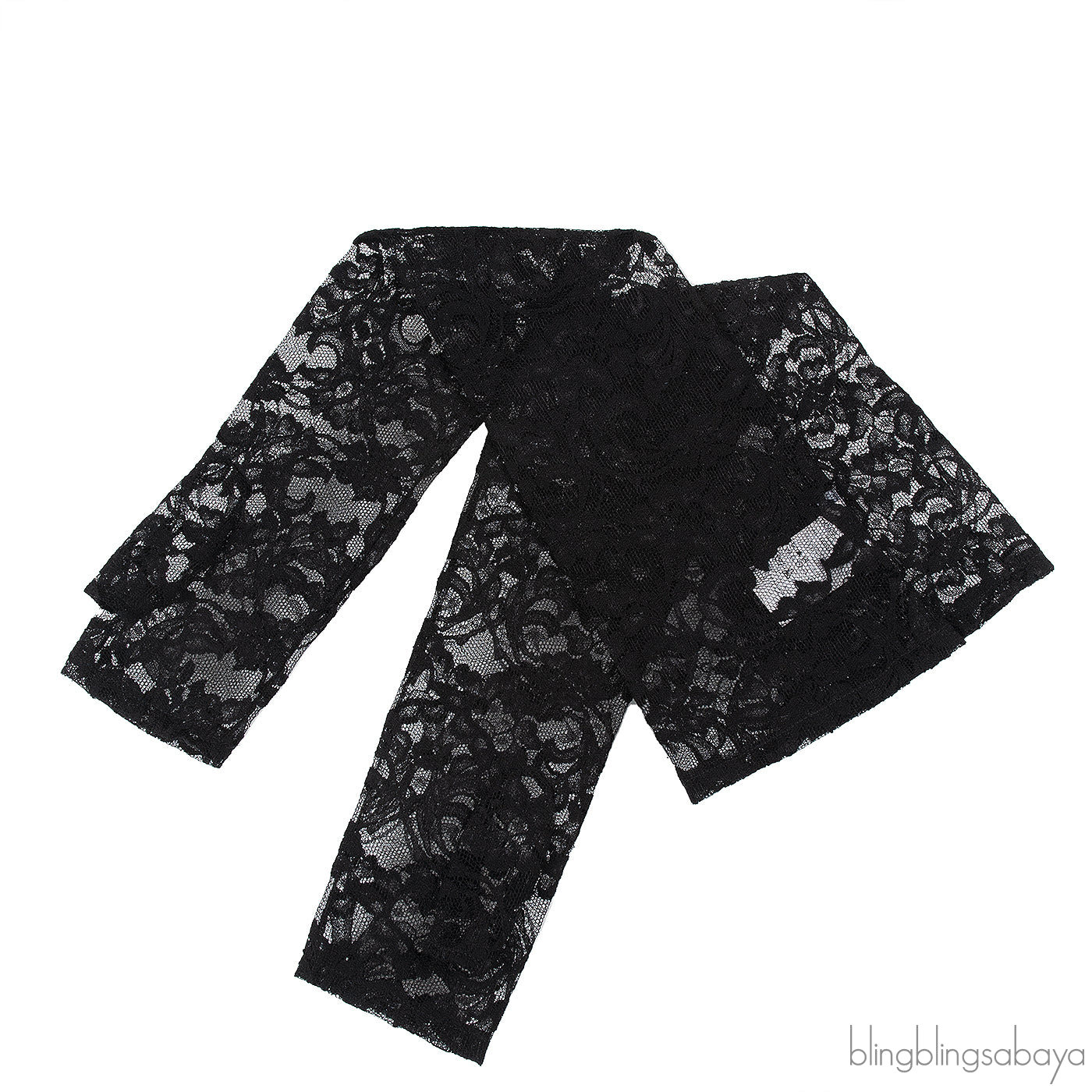 Dolce & Gabbana Black Long Lace Fingerless Gloves