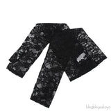 Dolce & Gabbana Black Long Lace Fingerless Gloves
