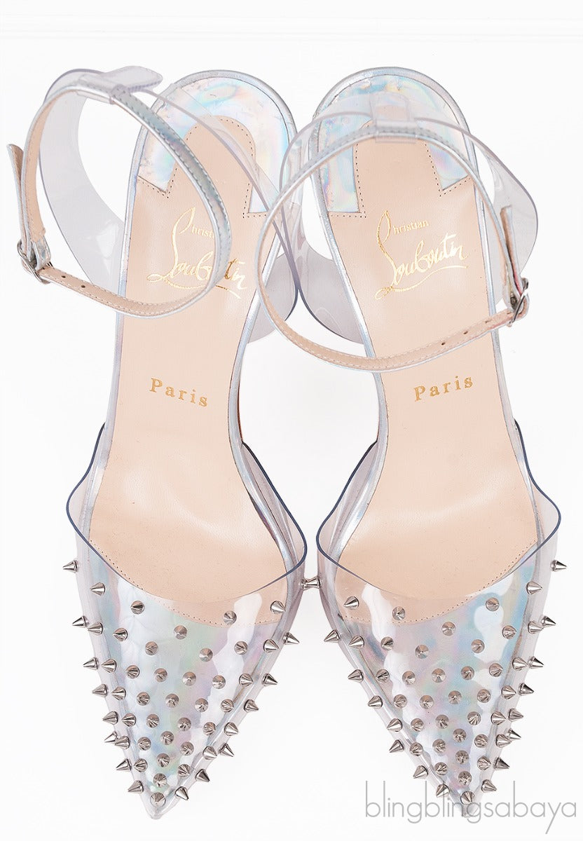 Spikoo Silver PVC High Heels