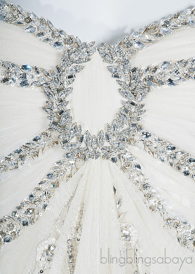 Crystal Embellished Wedding Dress