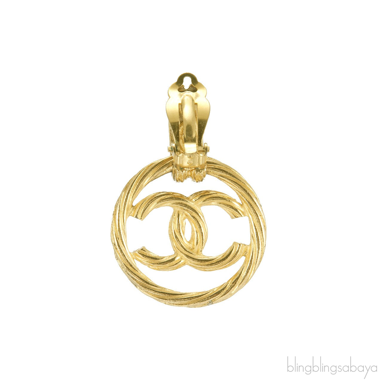 CC Vintage Round Dangling Earrings