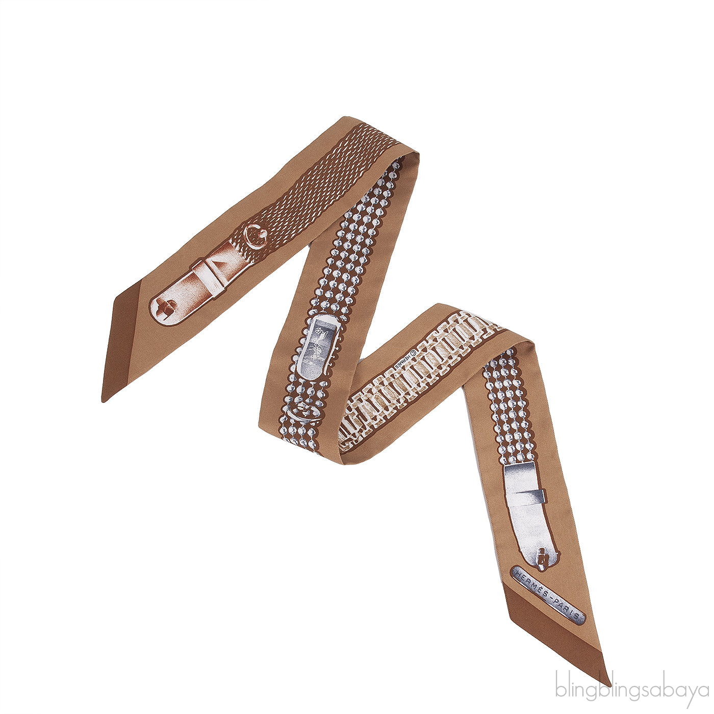 Hermes Strap Print Twilly