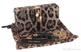 Dolce & Gabbana Leopard Crystal Hard Clutch Shoulder Bag