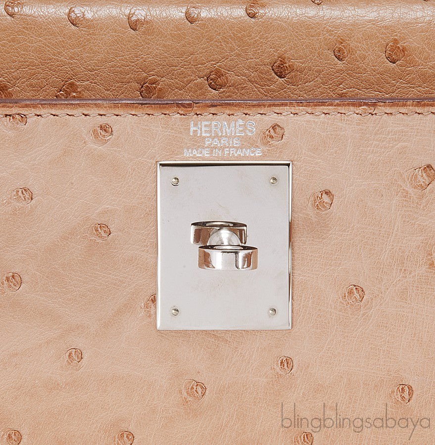 Kelly 28 Natural Gold Ostrich