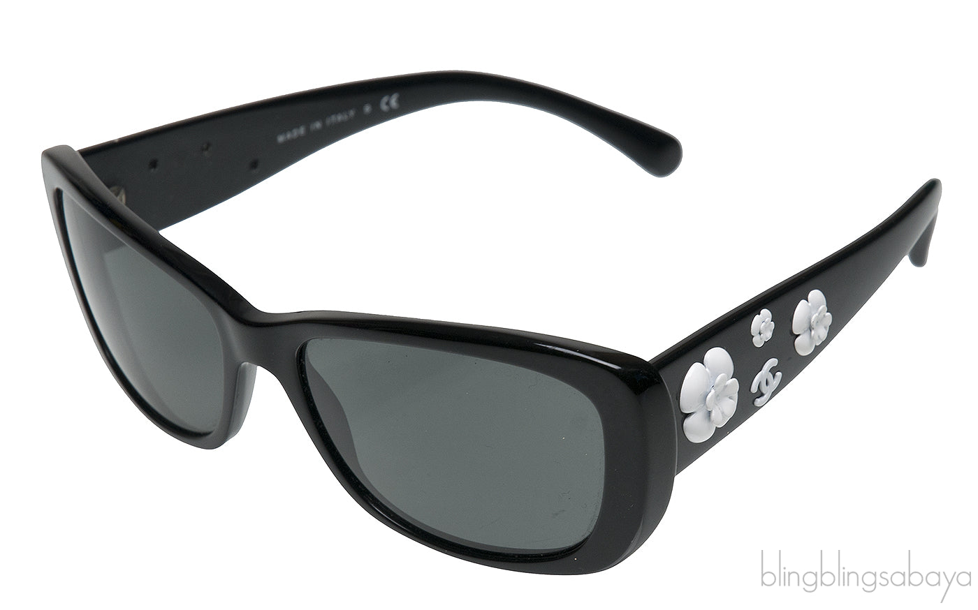 5186 Black Camellia Flower Sunglasses