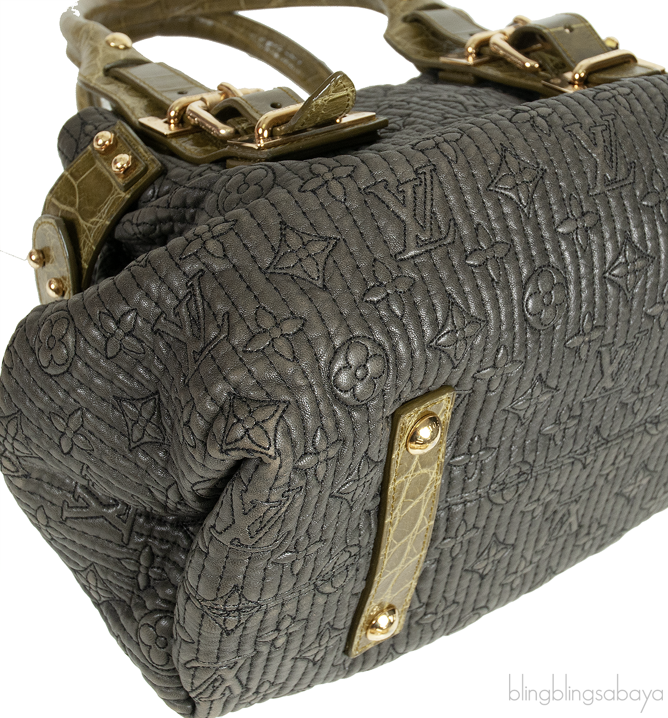 Louis Vuitton Monogram Motard Alligator Biker Bag