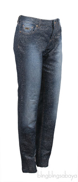 Bluemarine Blue Denim Glitter Jeans