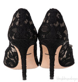 Belucci Taormina Black Lace Embellished Pumps