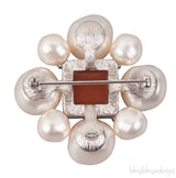 Pearl CC Brooch