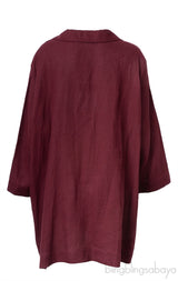Maroon Linen Shirt