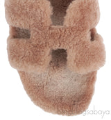 Hermes Oran Teddy Bear Brown Sandals
