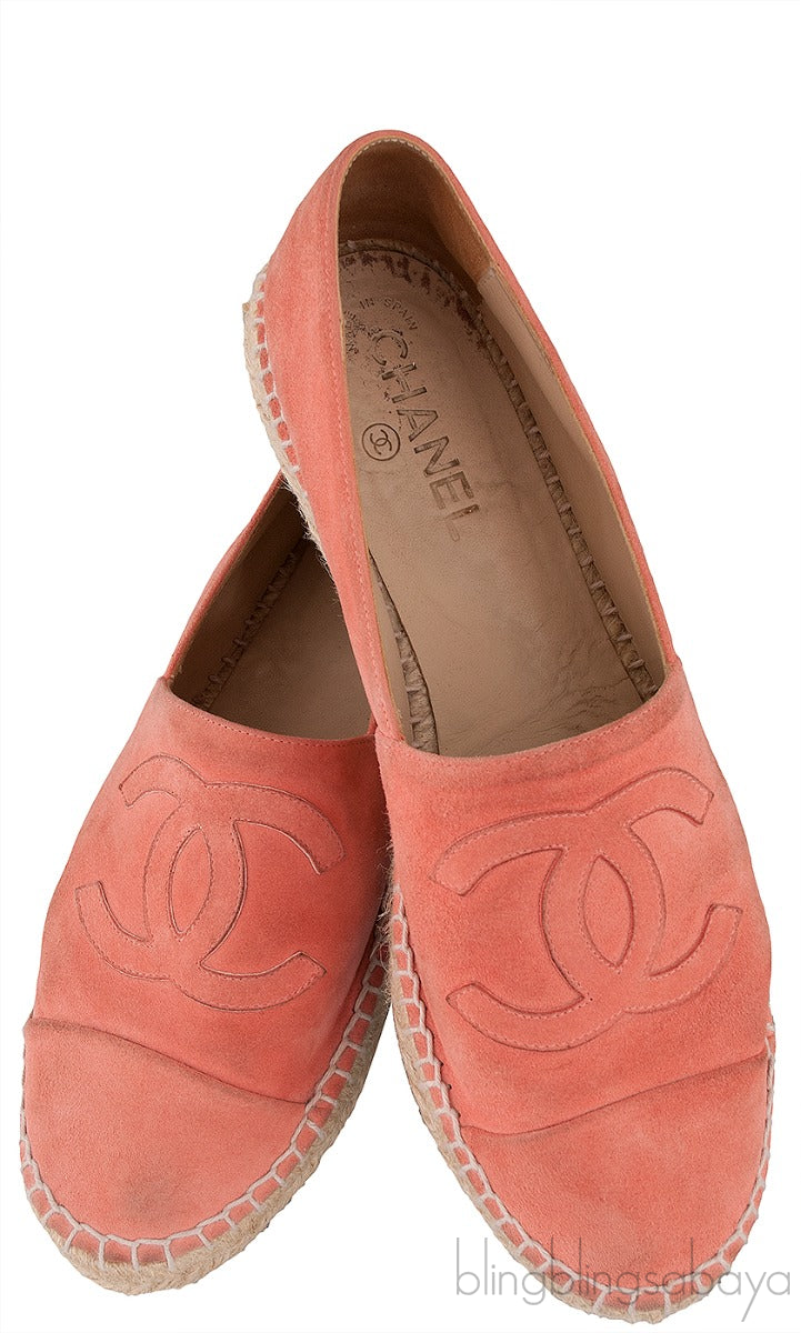 Coral Suede CC Cap Toe Espadrille