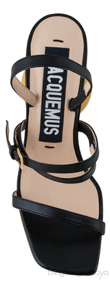 Les Bahai Black Geometric Heels