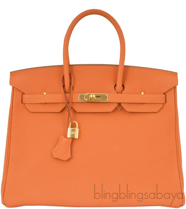 Birkin 35 Orange Togo GHW