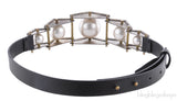 Black Pearl Leather Belt