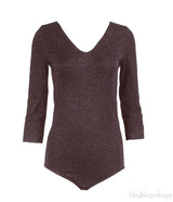 Wolford Burgundy Metallic Bodysuit & Maxi Skirt