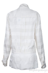 Satin Stripe Ivory Shirt