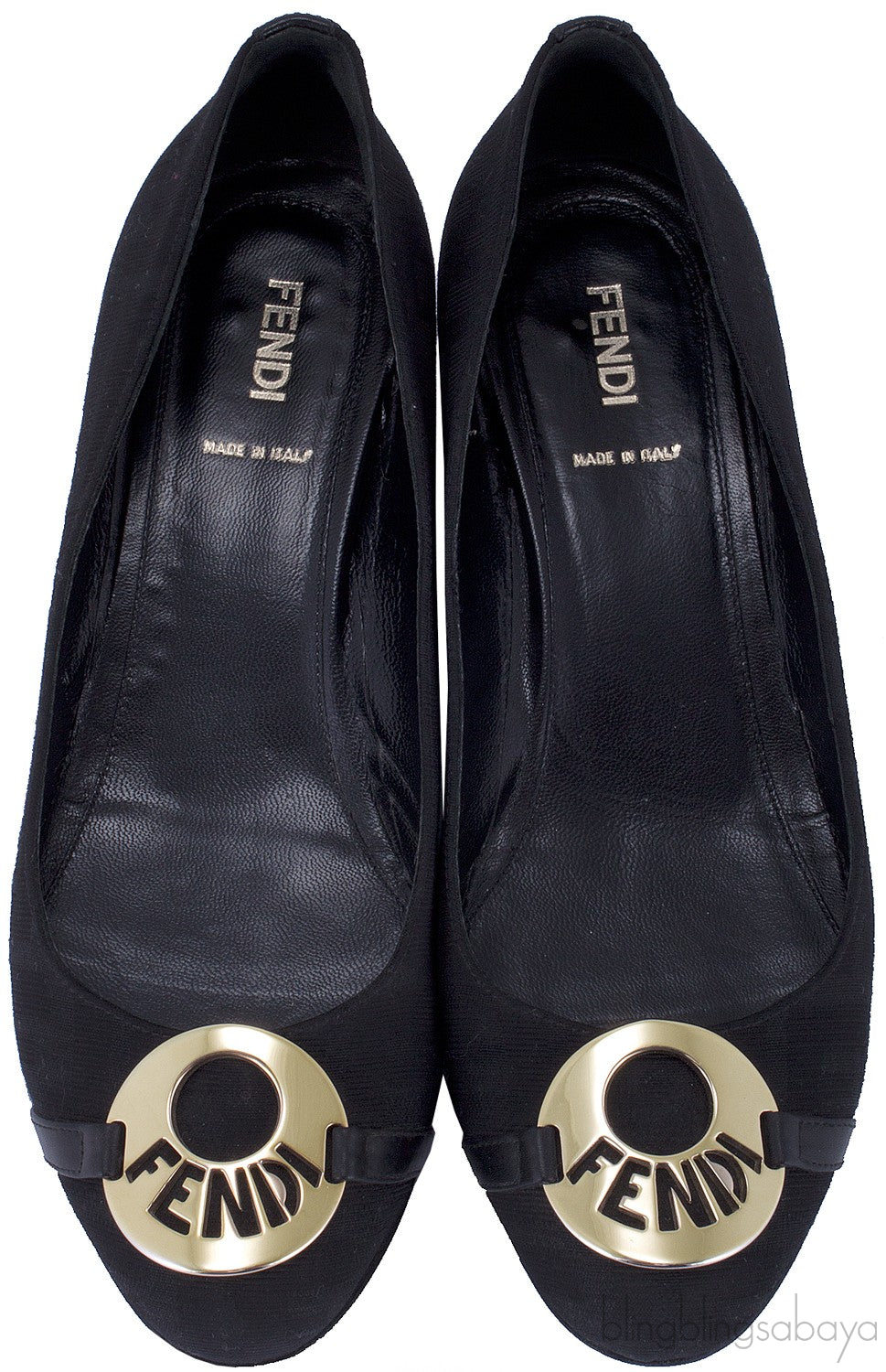 Mid-Heel Wedge Medallion Flats