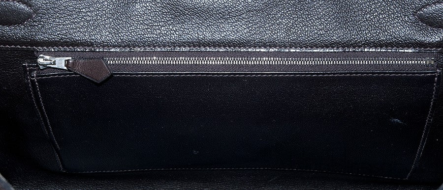 Birkin 35 Ebene Leather & Canvas