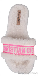 Dior Chez Moi Bright Pink & White Slide