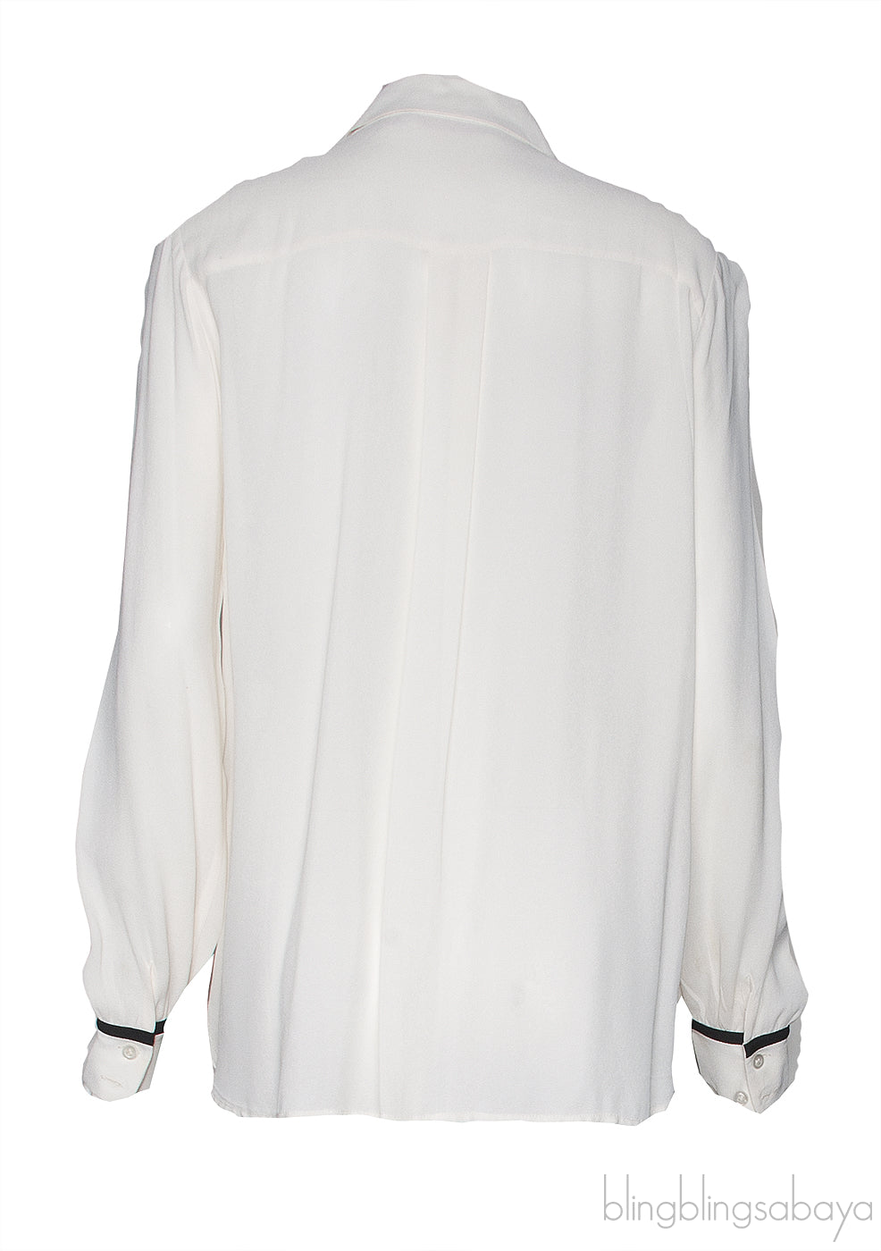 Off-white Black Trim Long Sleeve Shirt