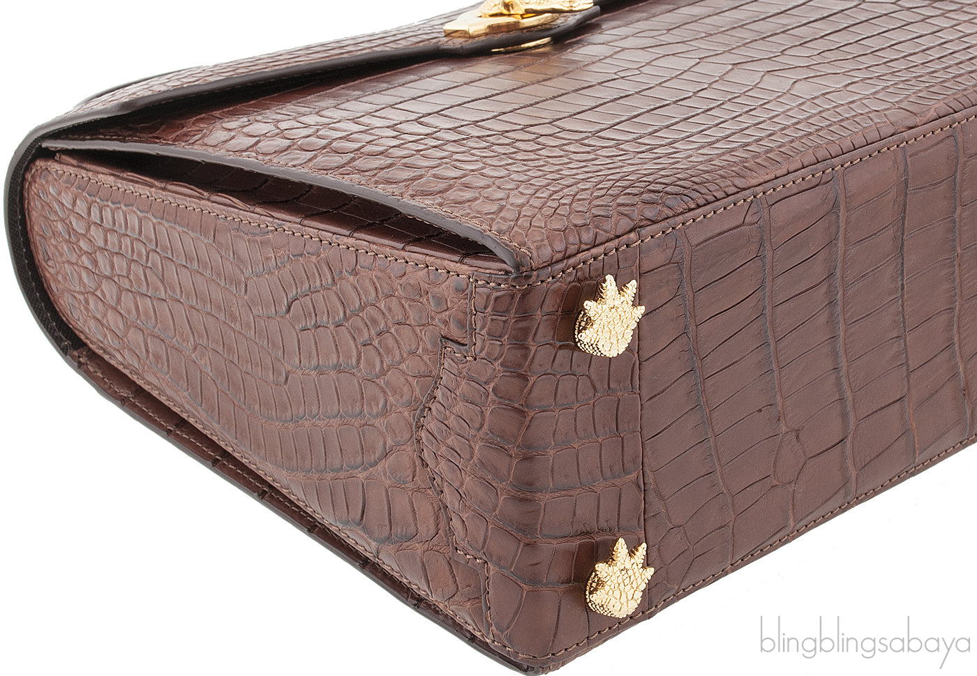 Signature Crocodile Brown Handbag