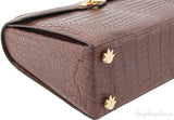 Signature Crocodile Brown Handbag