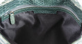 Green Python Monete Fold-over Clutch
