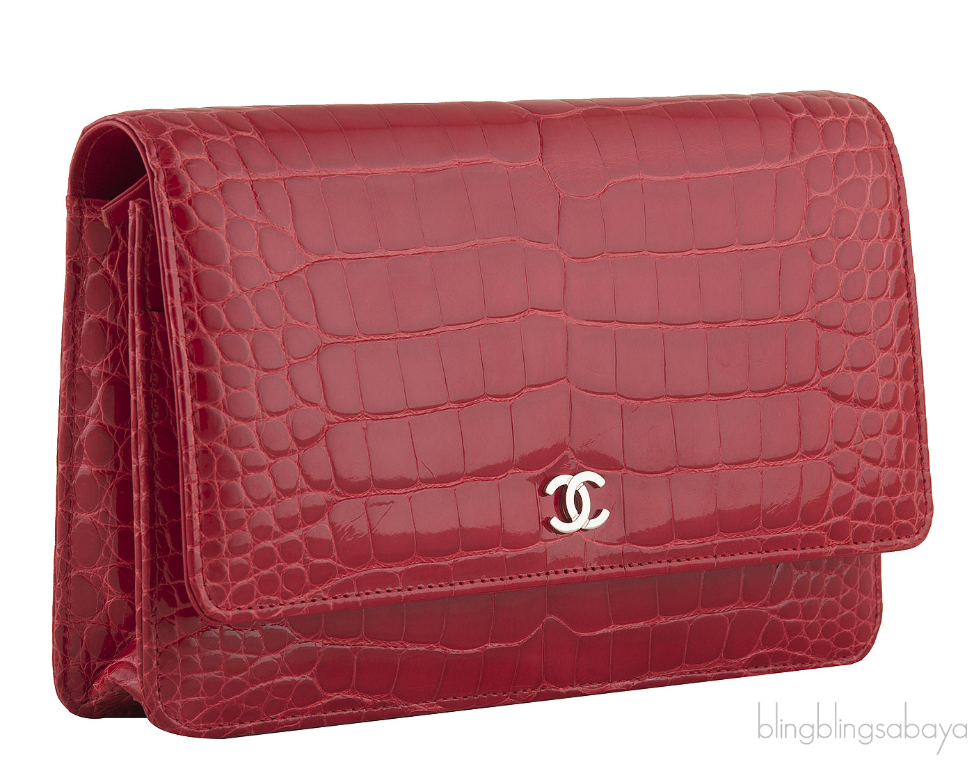 Wallet On Chain Croc Flap Bag