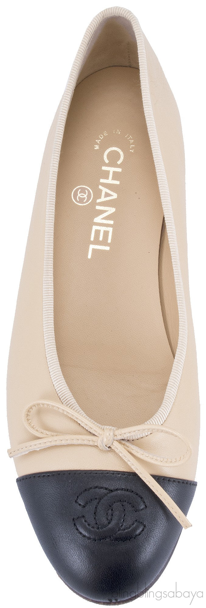 CC Cap Toe Beige Ballerina Flats