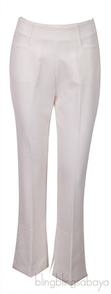 Checkered Sequin Embellished Top & White Trouser